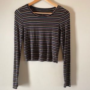 American Eagle- Soft and Sexy Ribbed Cropped Long Sleeve